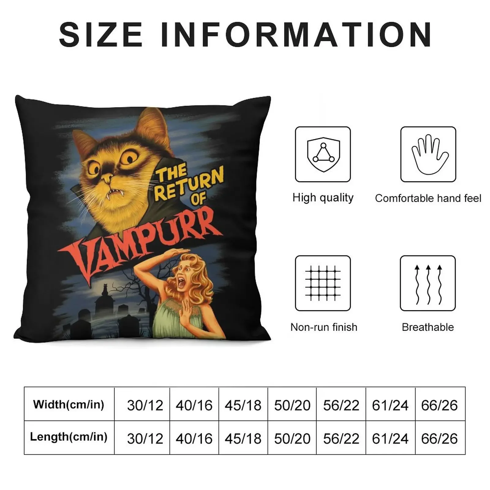 The Return of Vampurr Throw Pillow Sitting Cushion Custom Cushion Photo pillow