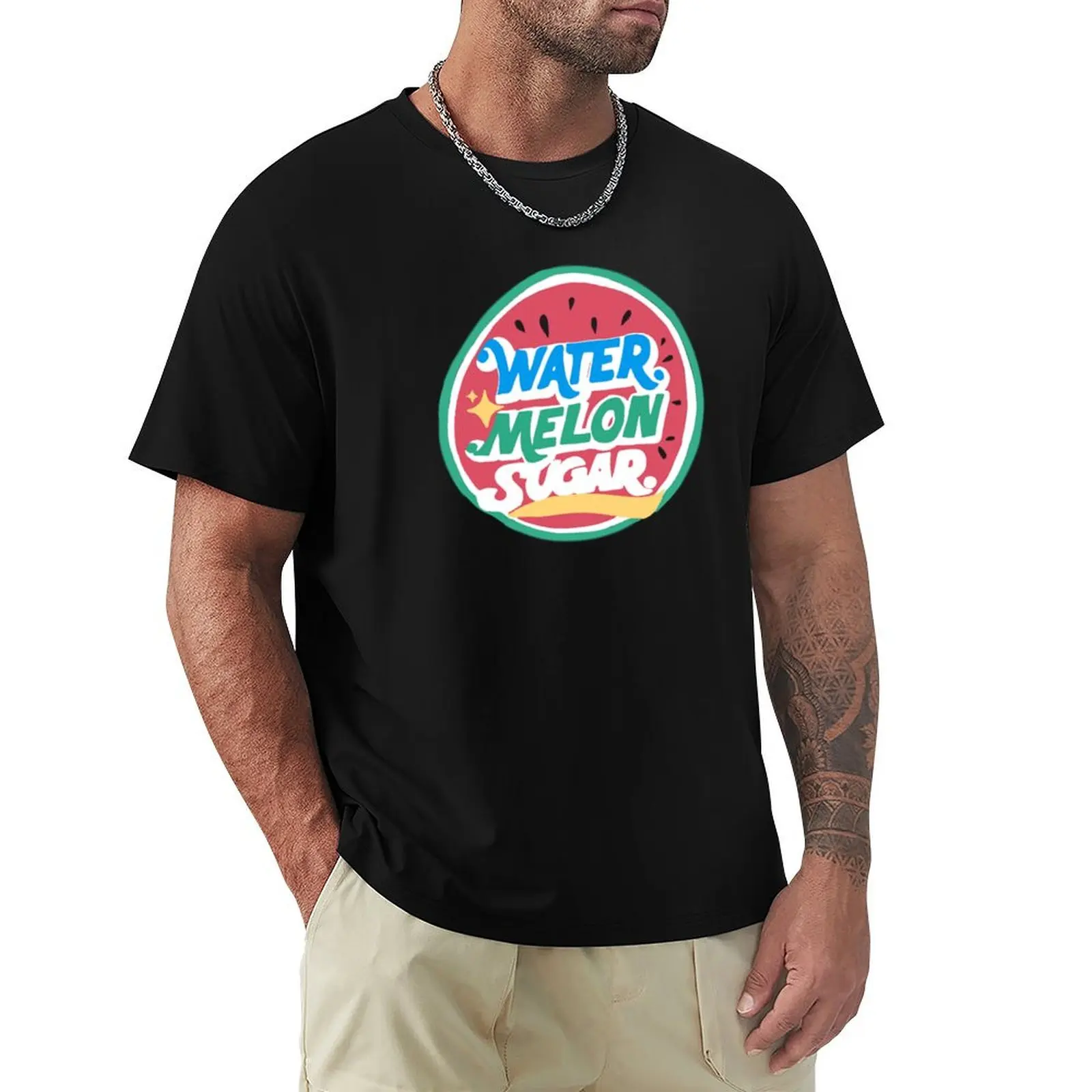 

Twinkling watermelon watermelonsugar T-Shirt sports fans blue lock tops black t-shirts for men