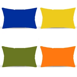 Funda de almohada de poliéster de Color sólido, 30x50cm, decoración, cojín para dormitorio, funda para sofá para el hogar