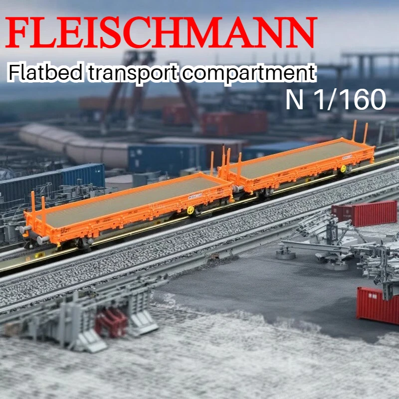 

FLEISCHMANN N Type 1/160 Toy Train 825752 Flatbed Transport Carriage Engineering Transport Vehicle Train Model Boy Toy Gift
