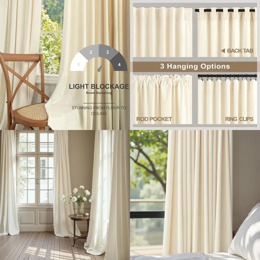 Custom 102 Cream Beige Velvet Curtains for Kids' Rooms - Modern, Aesthetic, and Textured with Ruffles