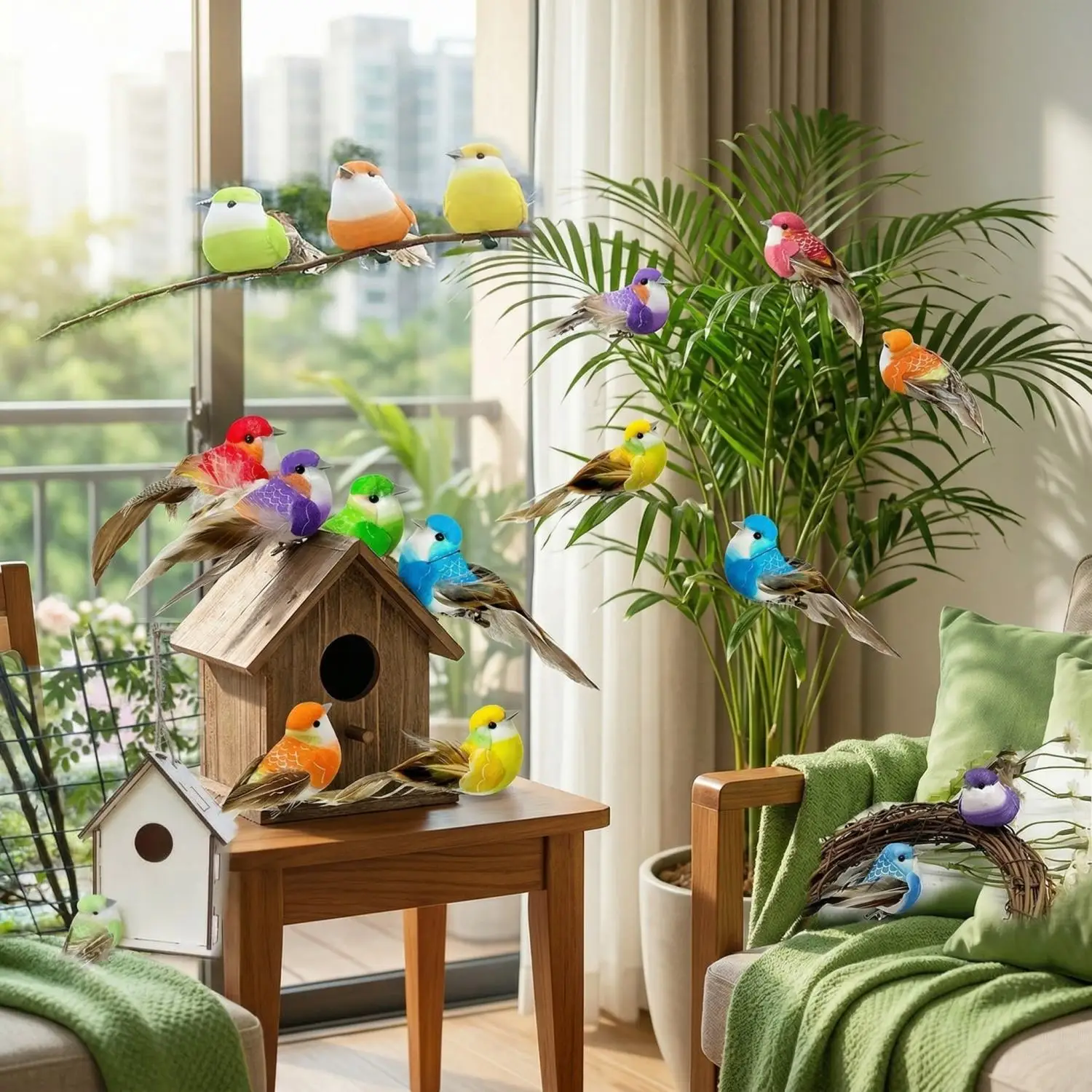 12PCS Fake Birds 4