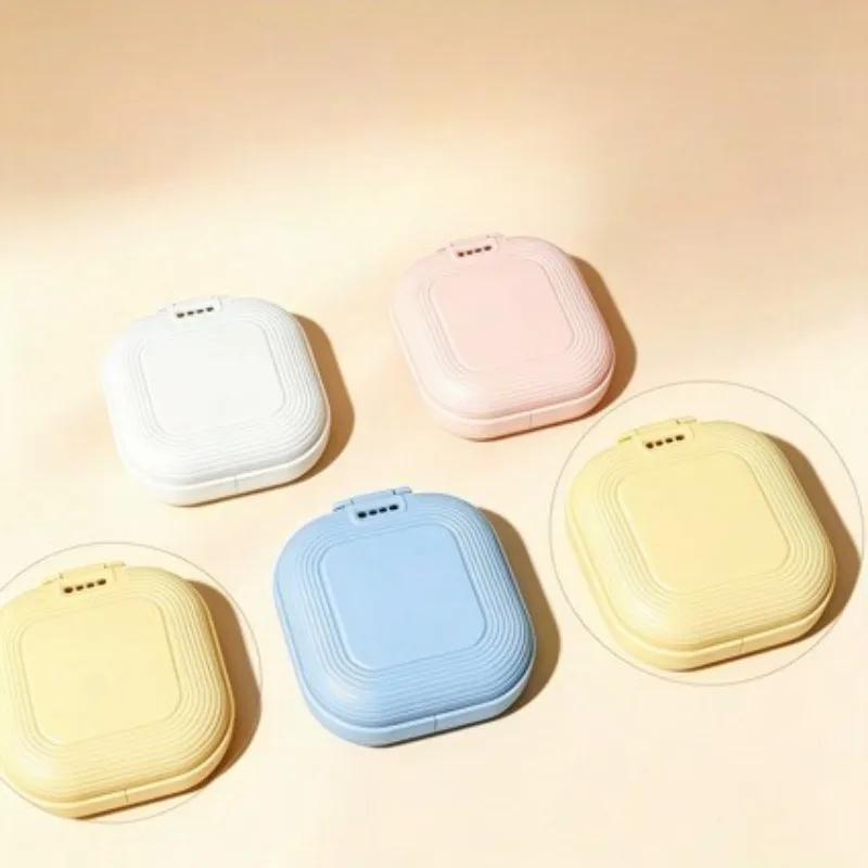 12PCS Dental Denture Box Plastic Retainer Case Portable Multiple Colors Braces Orthodontic Case Dental Retainer Box Old People