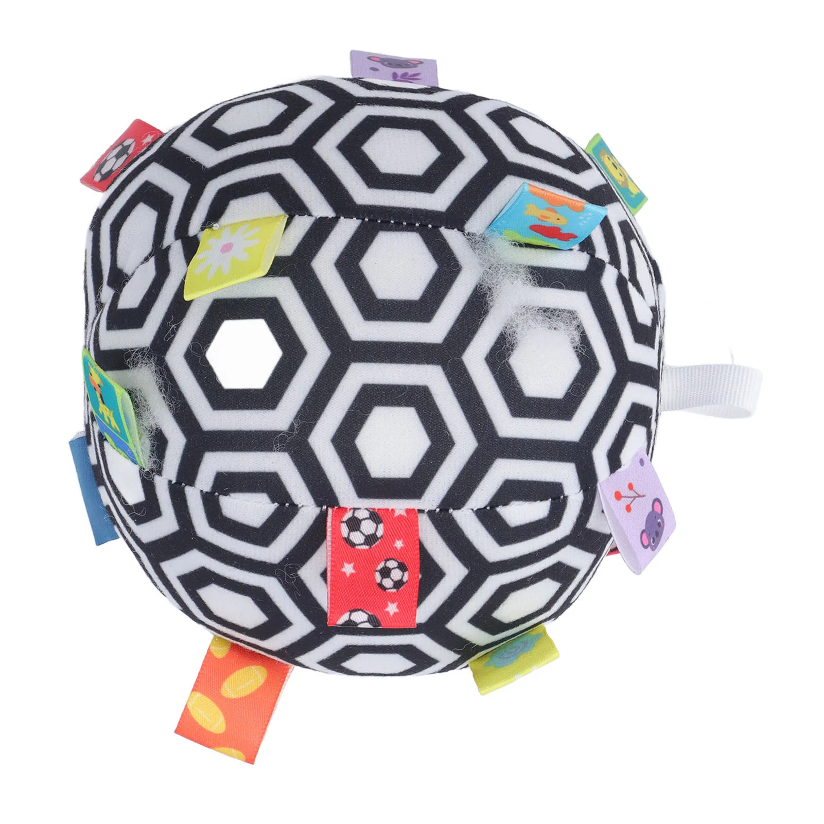 ZK20 Baby Grasping Fabric Ball Black White Visual Sound Training Improve Coordination Hand Ball Rattle Toy Shape Style