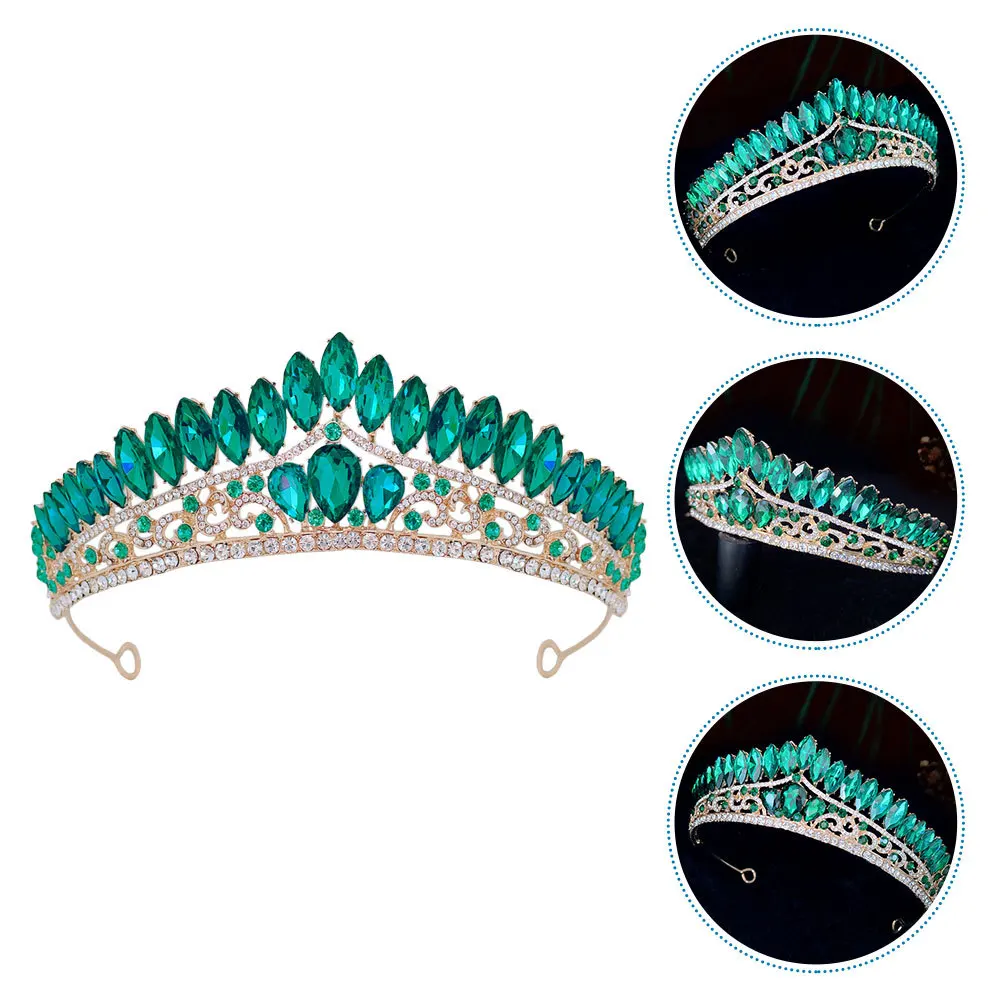 

Crown Hair Accessory Bridal Rhinestone Tiara Wedding Headpiece Elegant Hairband For Bride Birthday Party