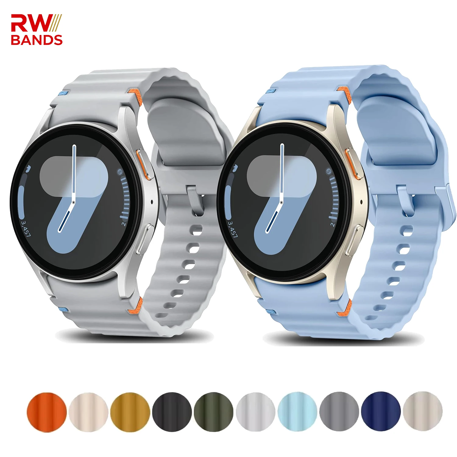 حزام سيليكون لساعة سامسونج جالاكسي 7 44 مللي متر 40 مللي متر FE 4/6/5 45 مللي متر سوار للساعة 6 كلاسيكي 47 مللي متر 43 مللي متر ملحقات الفرقة الرياضية #1