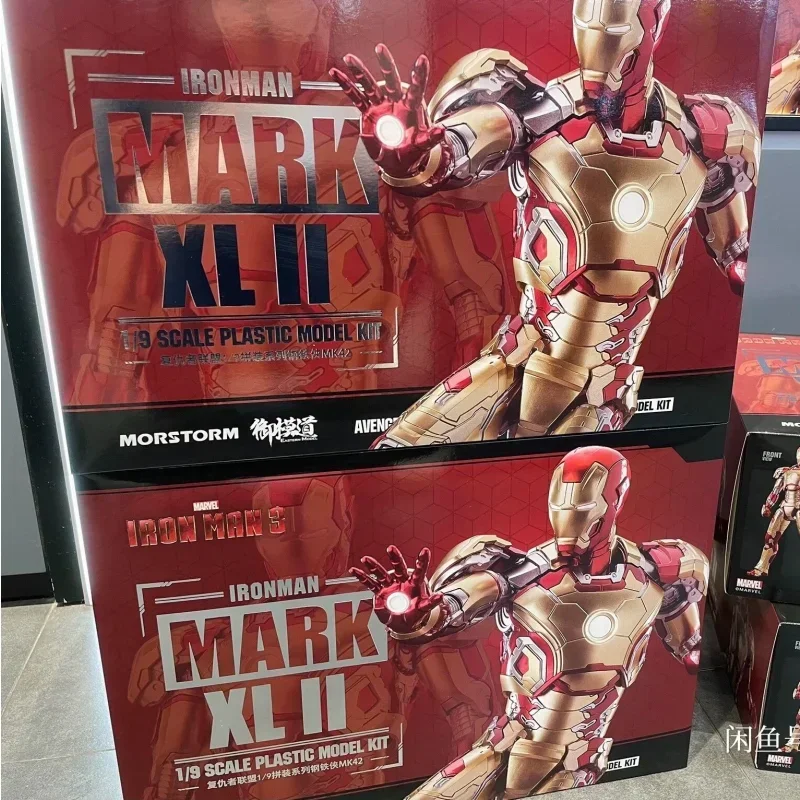 Figuras de acción de los vengadores Morstorm Iron Man, juguete Original de montaje a escala 1/9, ideal para regalo, Mk42