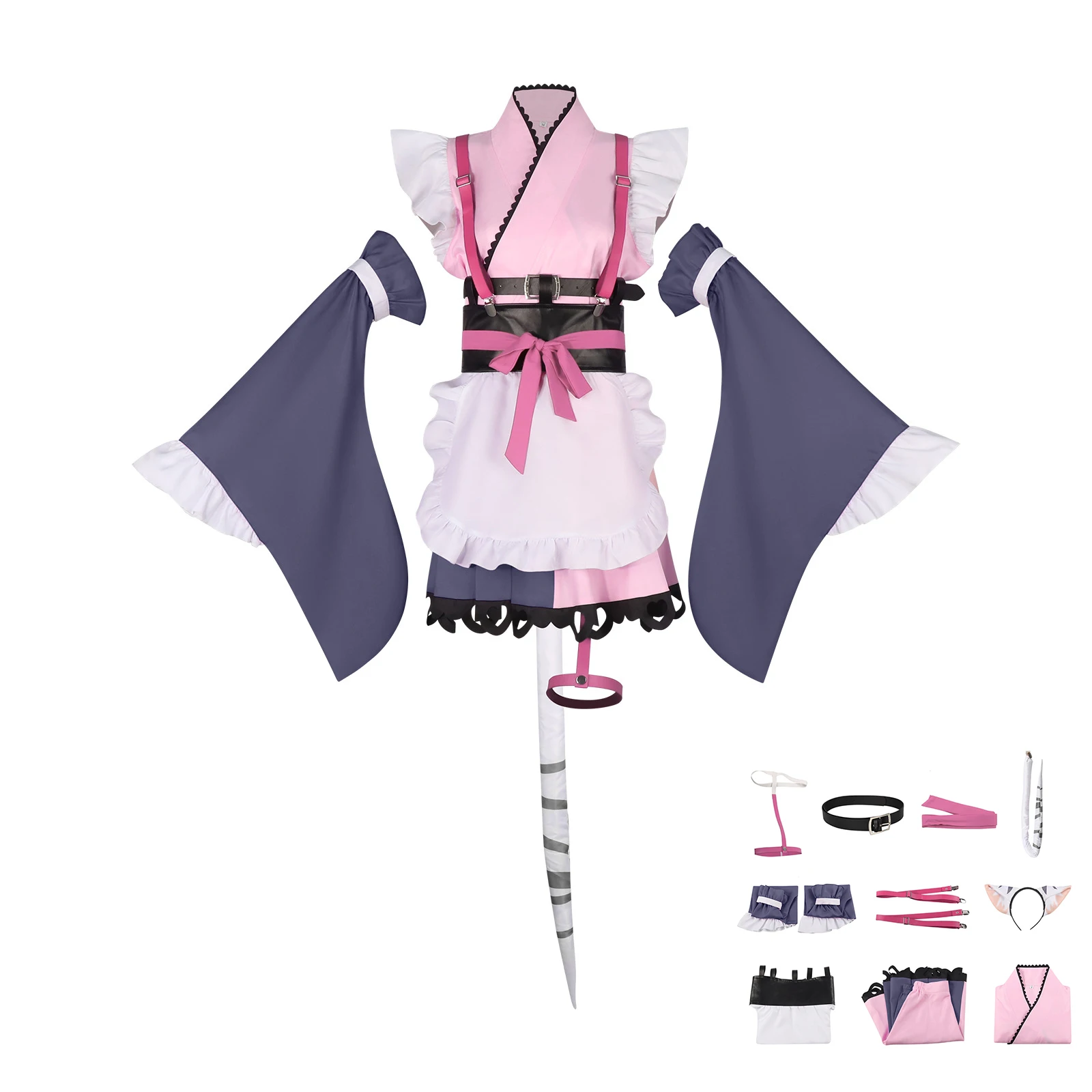 Costume Cosplay Anime, Abito Principessa Cosmica Kaguya-hime Komazawa Noi, Vestito Carino Rosa, Kimono