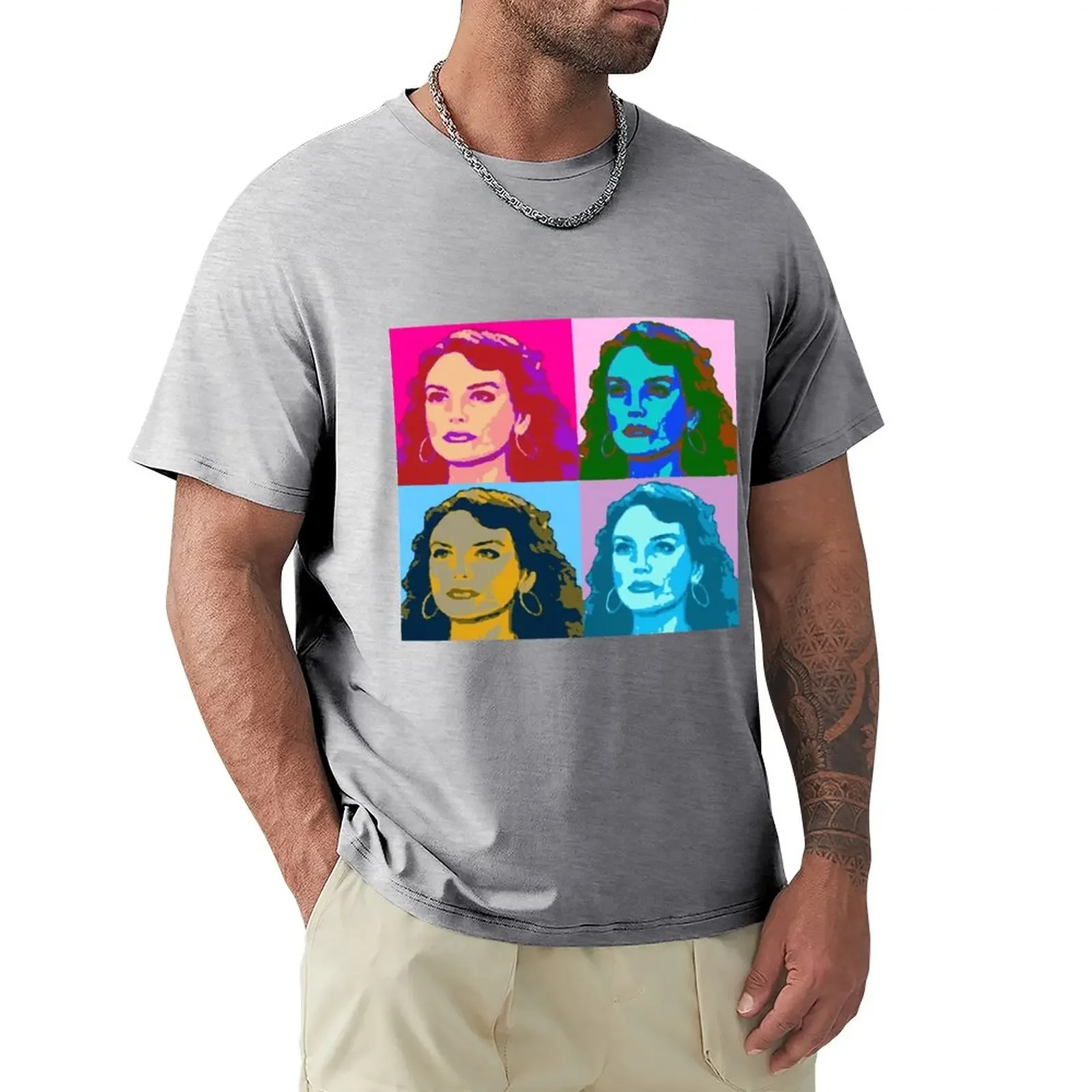 Warholized Elaine Marley (Monkey Island X Andy Warhol) - Clothing, gadgets & face masks T-Shirt boys whites mens tall t shirts