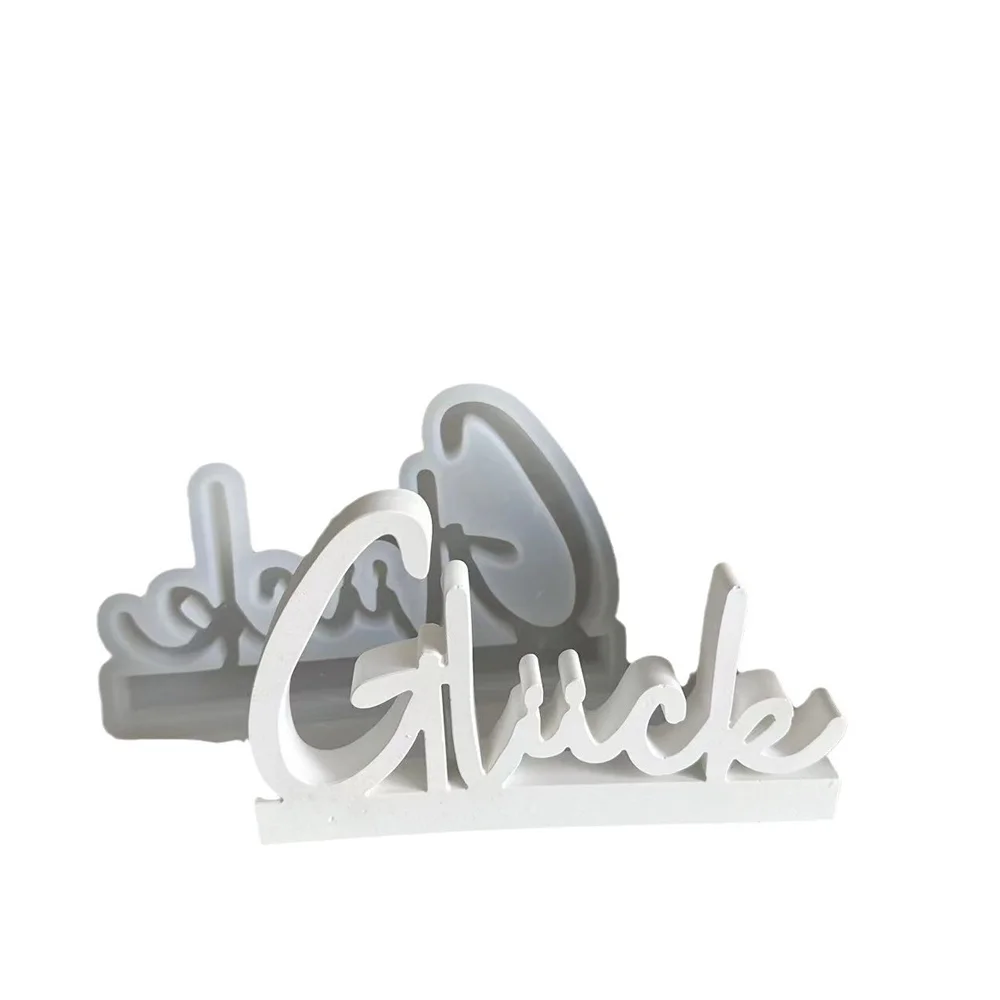 1PC Goodluck Silicone Mold, Lucky Representative Shape Gypsum Concrete Crafts Decoration Birthday Gift