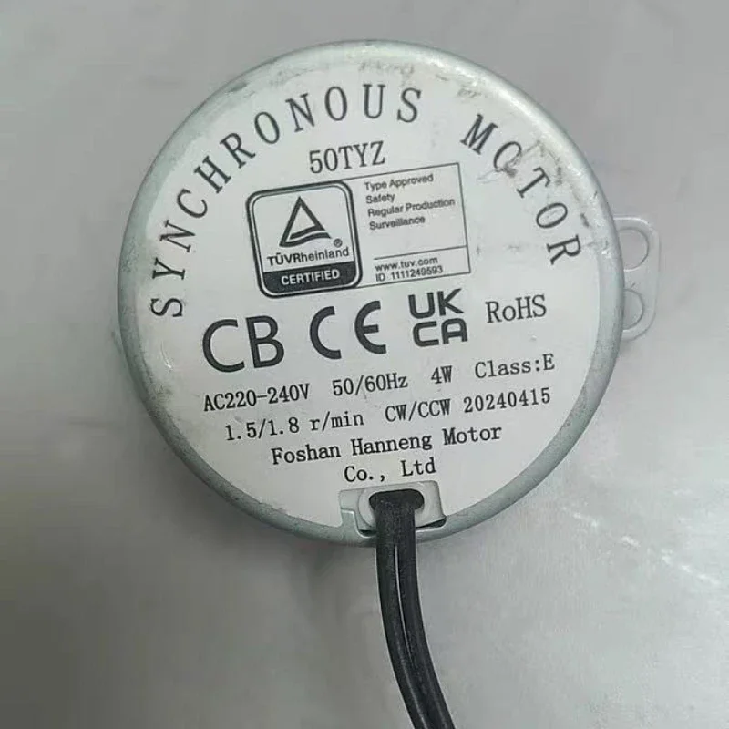 50TYZ Synchronous Machine AC220V Line Supervisor 400MM Incubator Parts Egg Turning Motor D Axis 50/60Hz 1.5/1.8RPM 4W CW/CCW