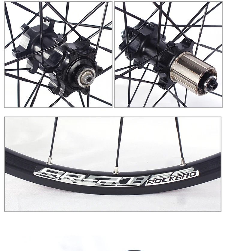 ROCKBAO 26/27,5/29 Zoll Mountainbike-Laufradsatz Sechs-Nagel-Straight-Pull 2/4 Lager 8-11 Gang 24H Aluminiumlegierung MTB Fahrradlaufrad – Detail 11