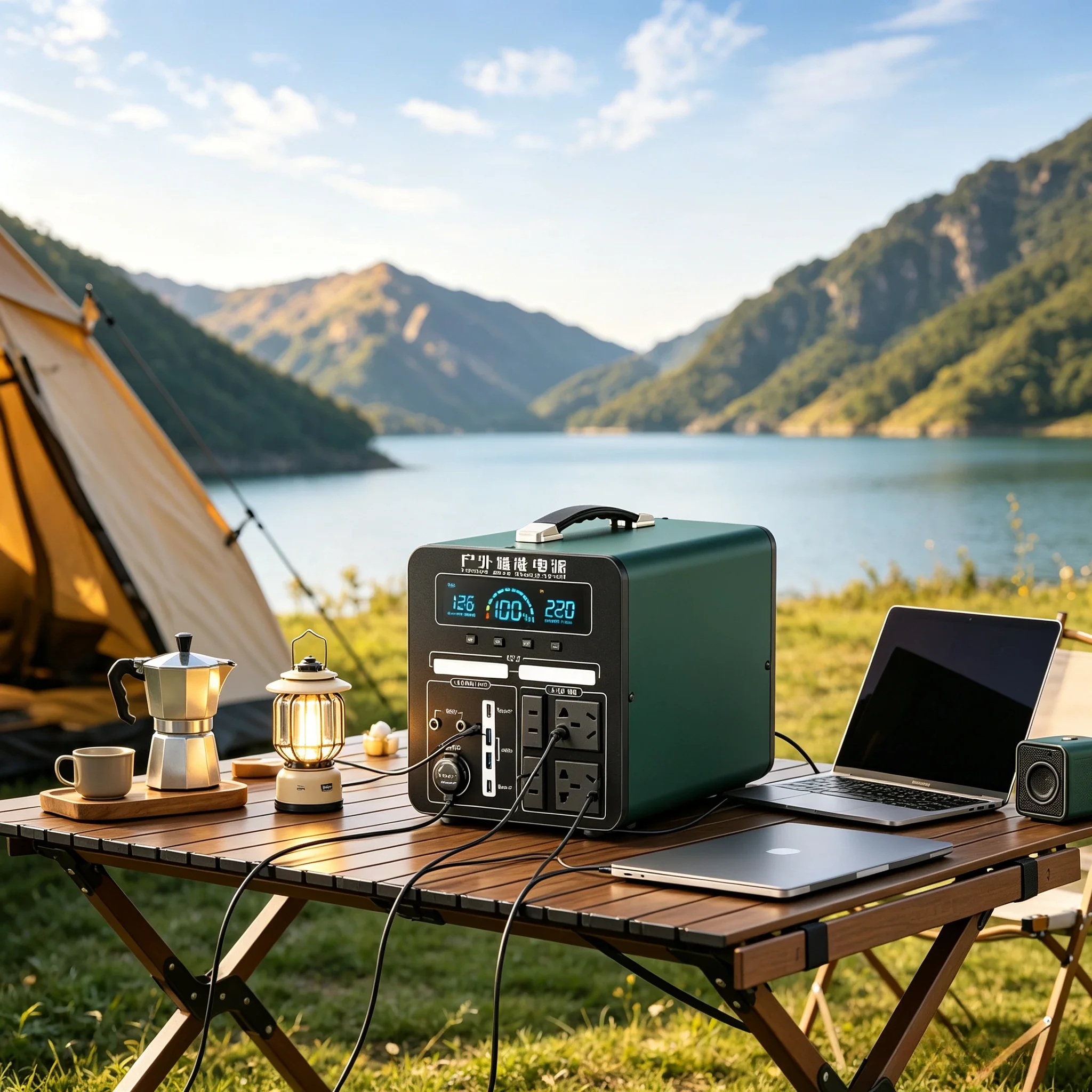 220V High Capacity Outdoor Portable Power Station High Power Mobile Power Supply For Street Stall Vehicle Outdoor Charging