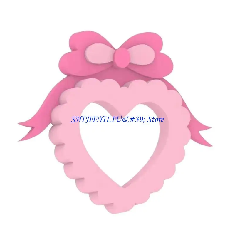 

E21F Diy Bowknot Love- Oval Ornament Mold Drop Silicone Homemade Mold