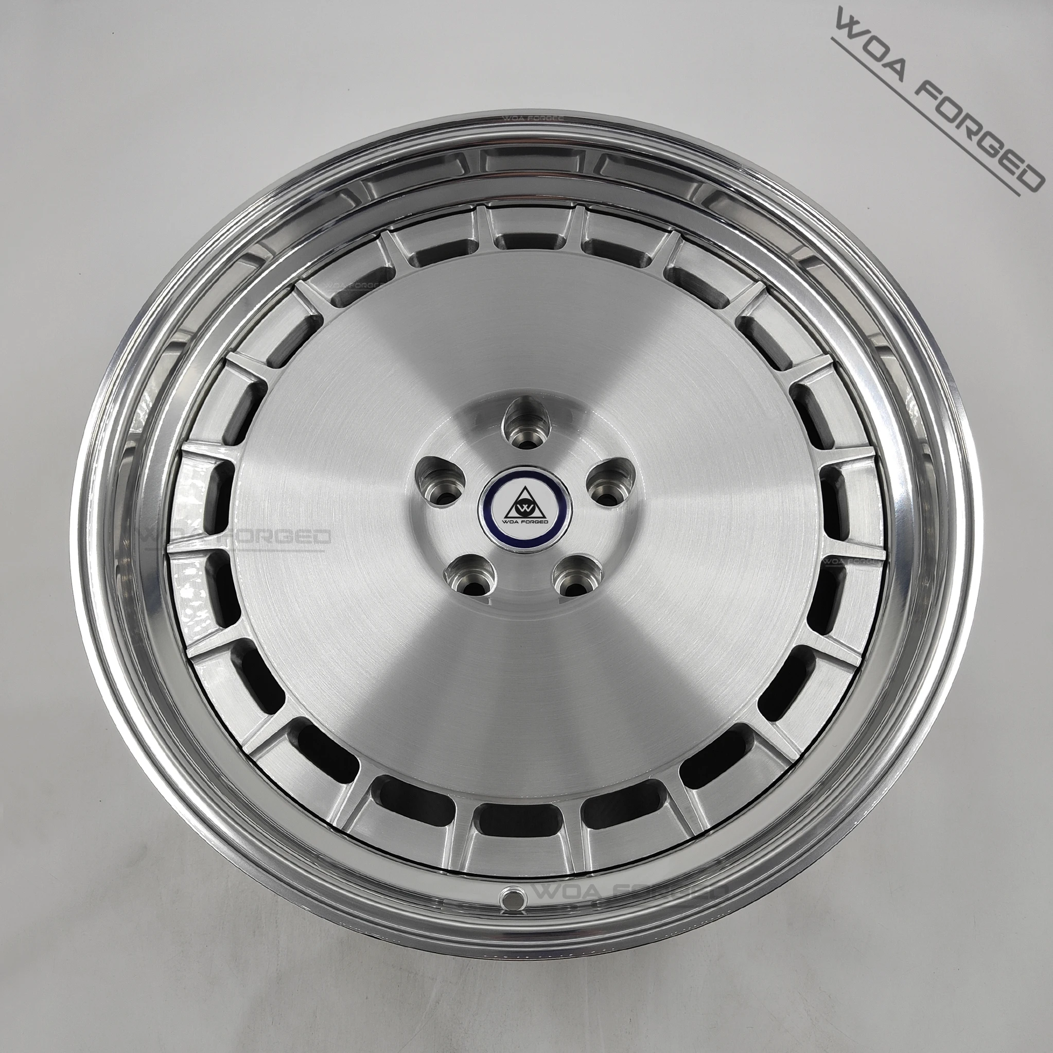 

High Quality Custom 2 Piece Forged 6061t6 Wheel 19-22 Inch Gloss Silver Polished Clear Barrel for 911 G63 G500 for Bentley