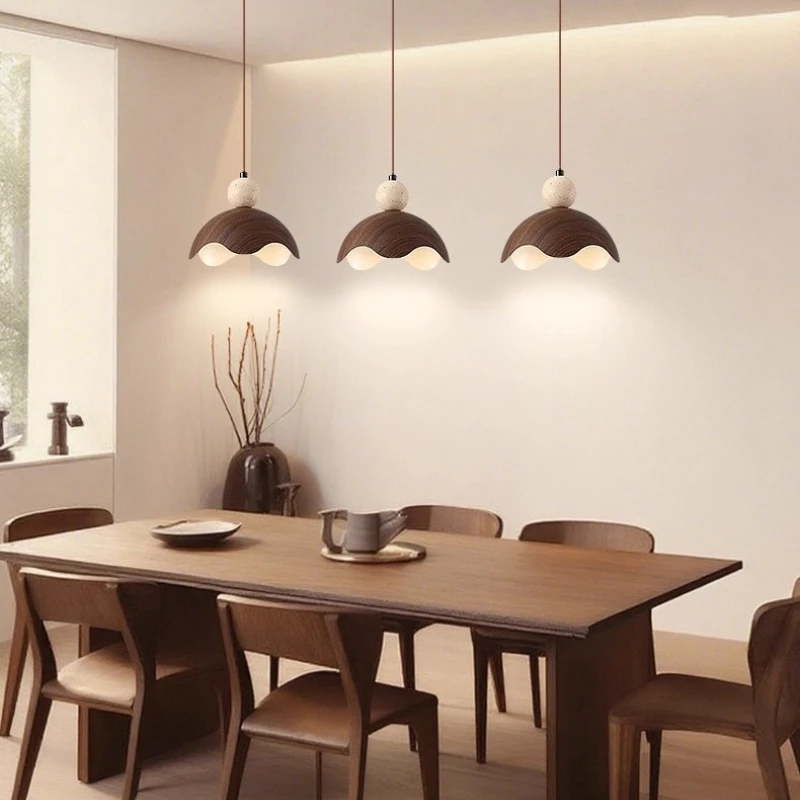 

Art Travertine Stone LED Pendant Light For Dining Room Home Decoration Bedroom Bedside Pendant Lamp Modern Lustre Chandeliers