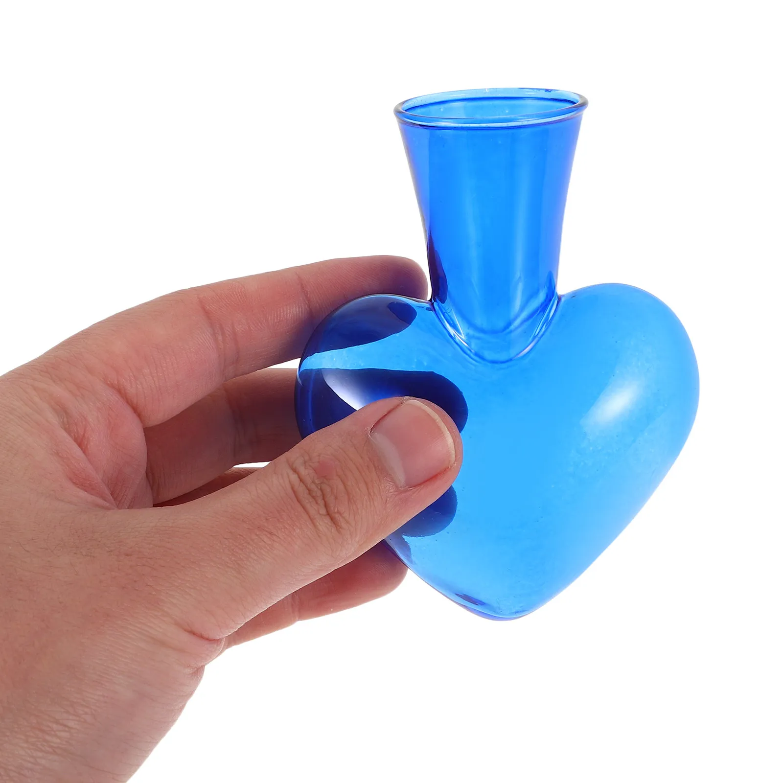 

3Pcs Hydroponic Heart Shaped Glass Vase Transparent Colorful Flower Pot Home Decor Desktop Planter Cute Hydroponic Tabletop
