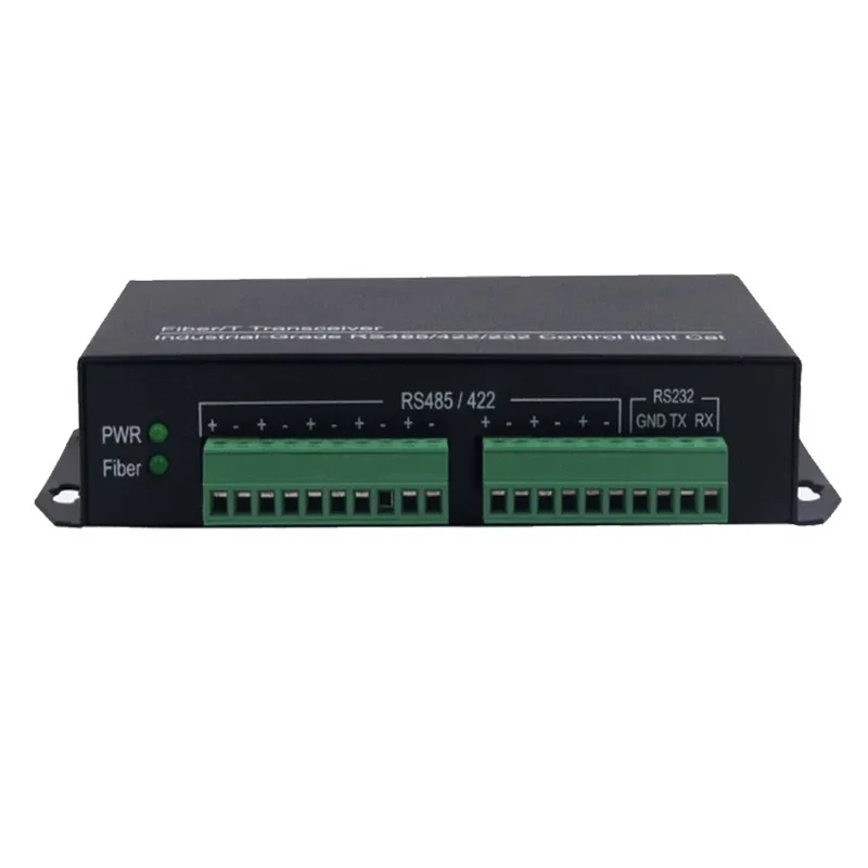 Industrial High Precision 8CH RS485 to Fiber Optic Transceiver SC Single Mode Bidirectional Communication 1Pair Long Distance