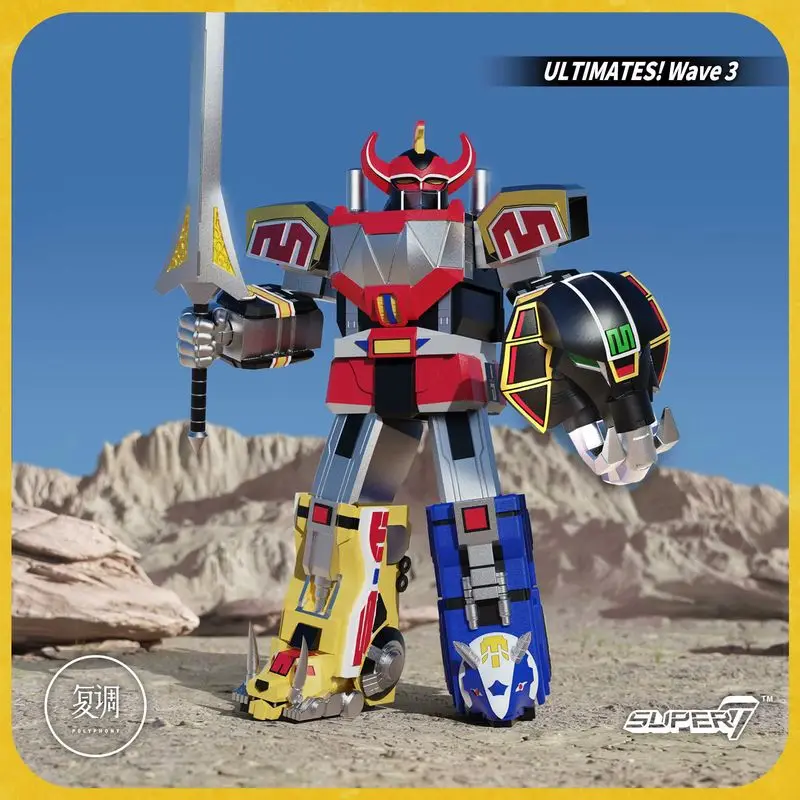 In Stock Super7 1/12 Soldier Power Ranger Fenster Blue Warrior Black Warrior Chad Throne Model 7Inch Action Figure Movable Doll