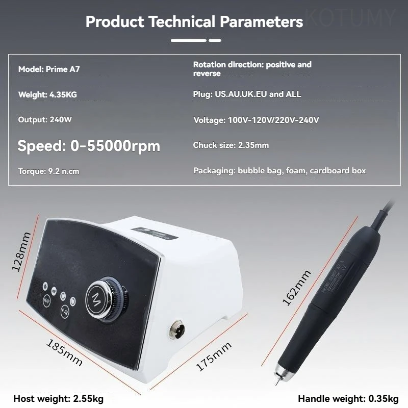 Micro Brushless Grinder for Teeth Jade Wood Polishing & Carving