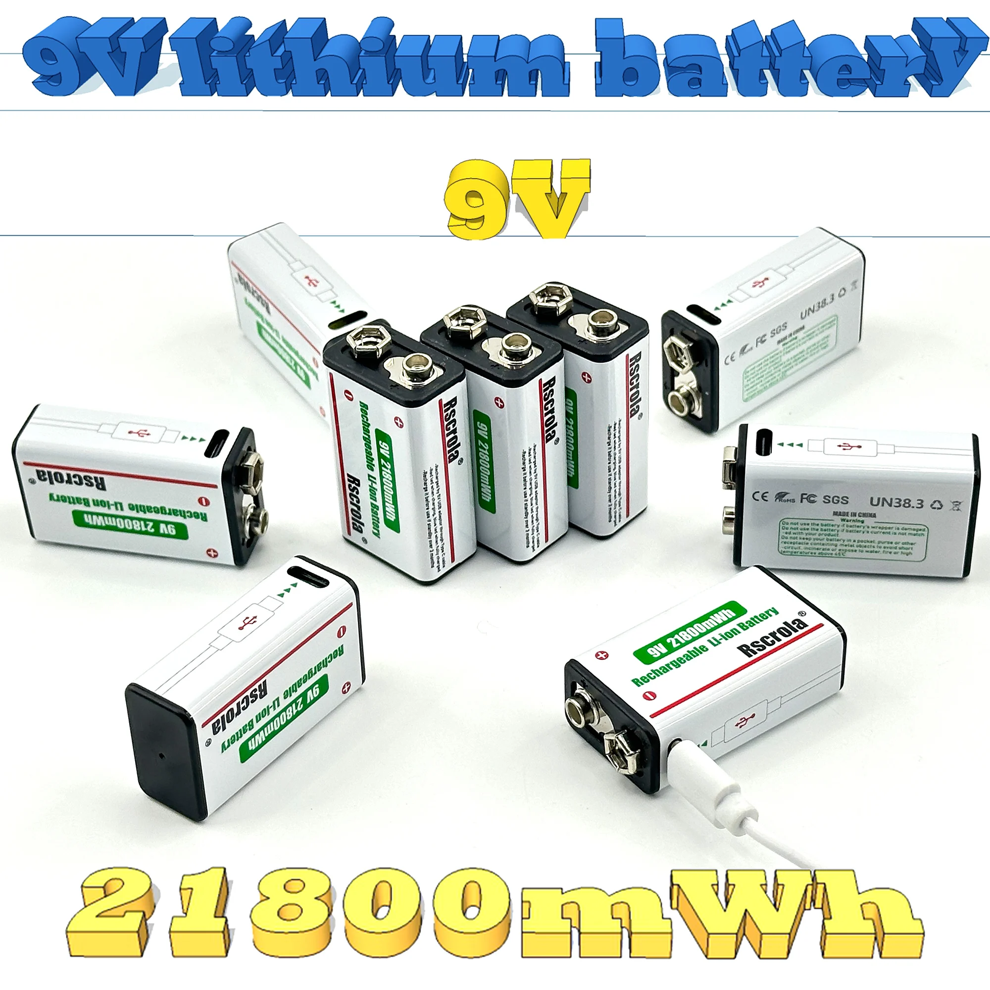 Rechargeable 9V Bat…