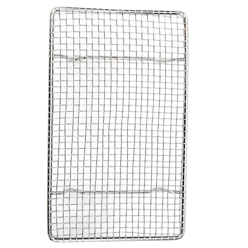 Heavy Duty Stainless Steel Cooling Rack Silver Raised Frame Baking Rack Rounded Corners Mesh Grid Pan Grate Heat Resistant