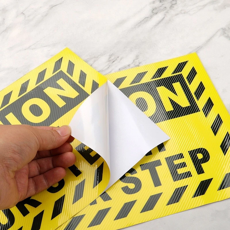 PVC Carefully Slide Prompt Sticker Logo Twill Wear-resistant and Anti-skid Stair Step Safety Warning Sticker Floor Wall Sticker
