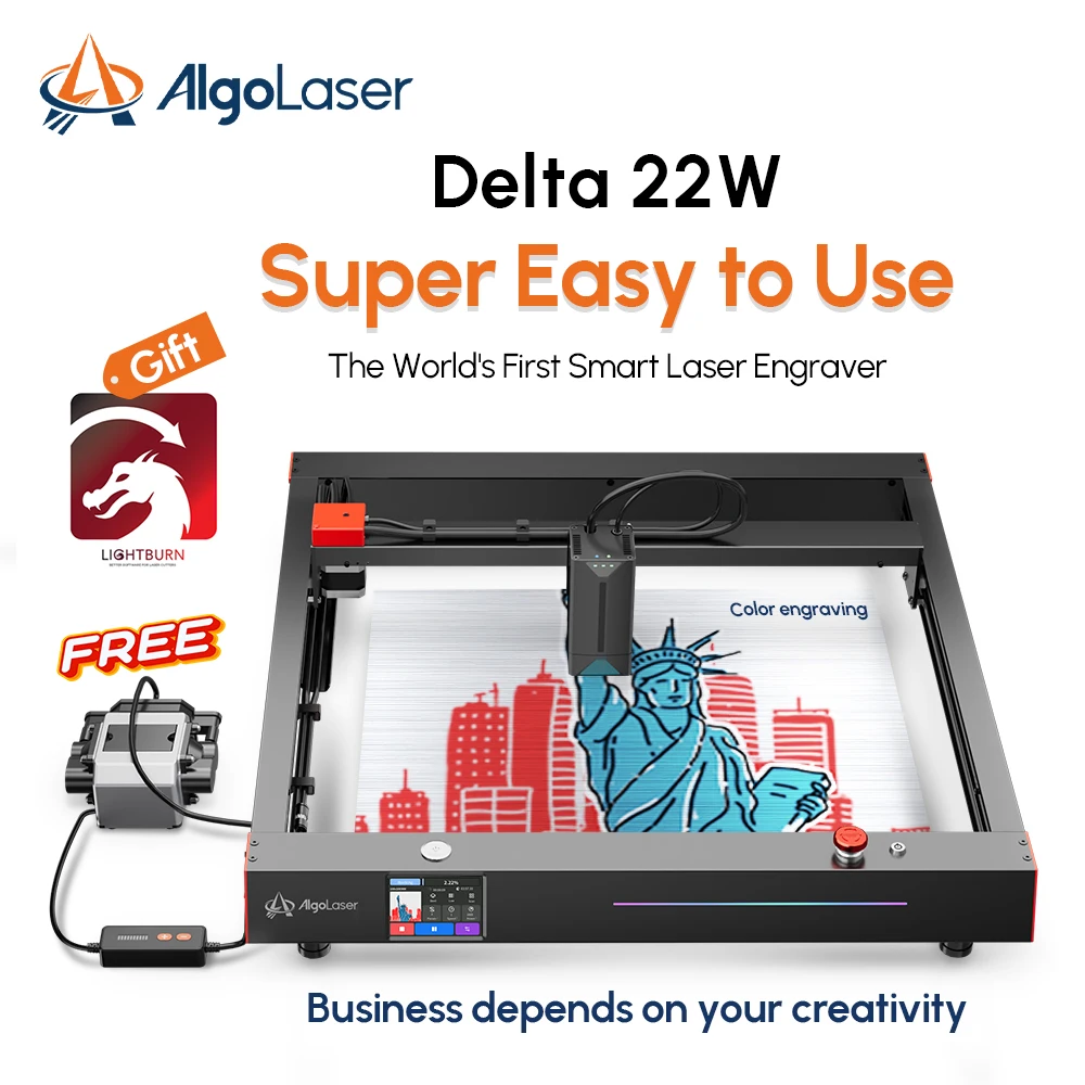 Algolaser 22W Macchina per incisione laser con controllo offline Strumento per la lavorazione del legno Taglio della pelle Stampante per metalli