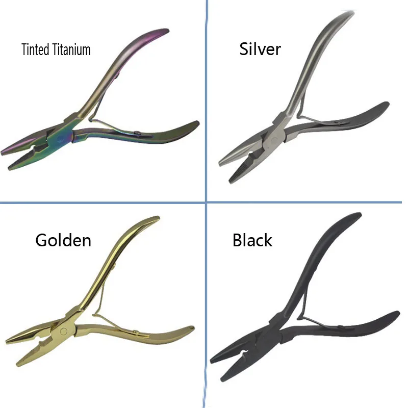 

1 шт., зажим из нержавеющей стали, плоскогубцы для наращивания волос с отверстием, кератиновые инструменты для удаления колец для наращивания волос, 4 цвета