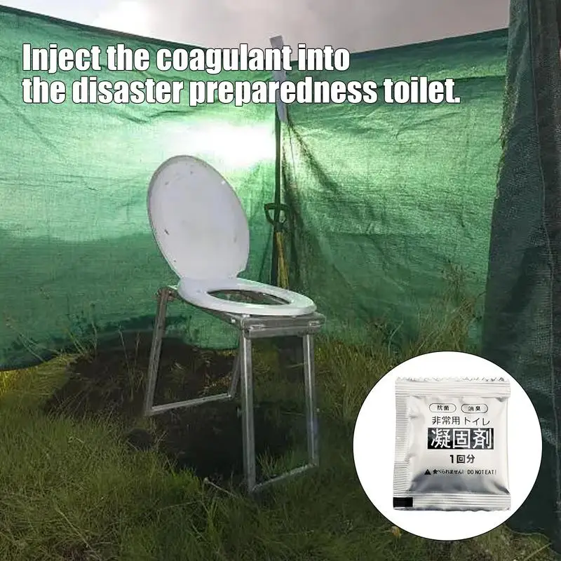 Camping Toilet Powder Liquid Waste Gelling Deodorizing Powder Eco Absorbent Gel Camping Toilet For Travel Portable Toilet