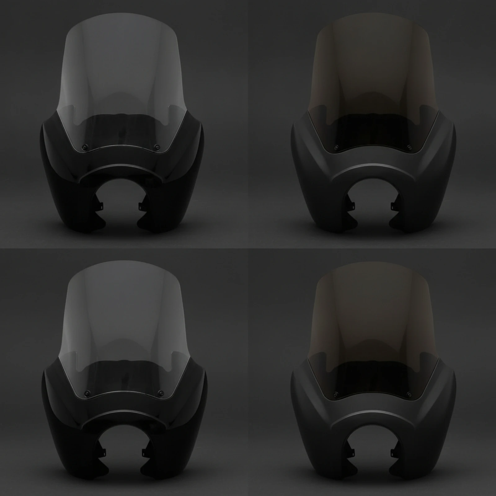 Motorcycle Headlight Fairing with Windshield Safeguarding Front Fairing Assembly Windscreen Long-Lasting for Cruiser Riders