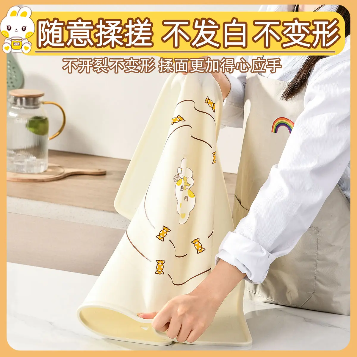 Nipple silicone pad panel household thickened anti-slip kneading dough mat food grade extra thick baked rolled dough board