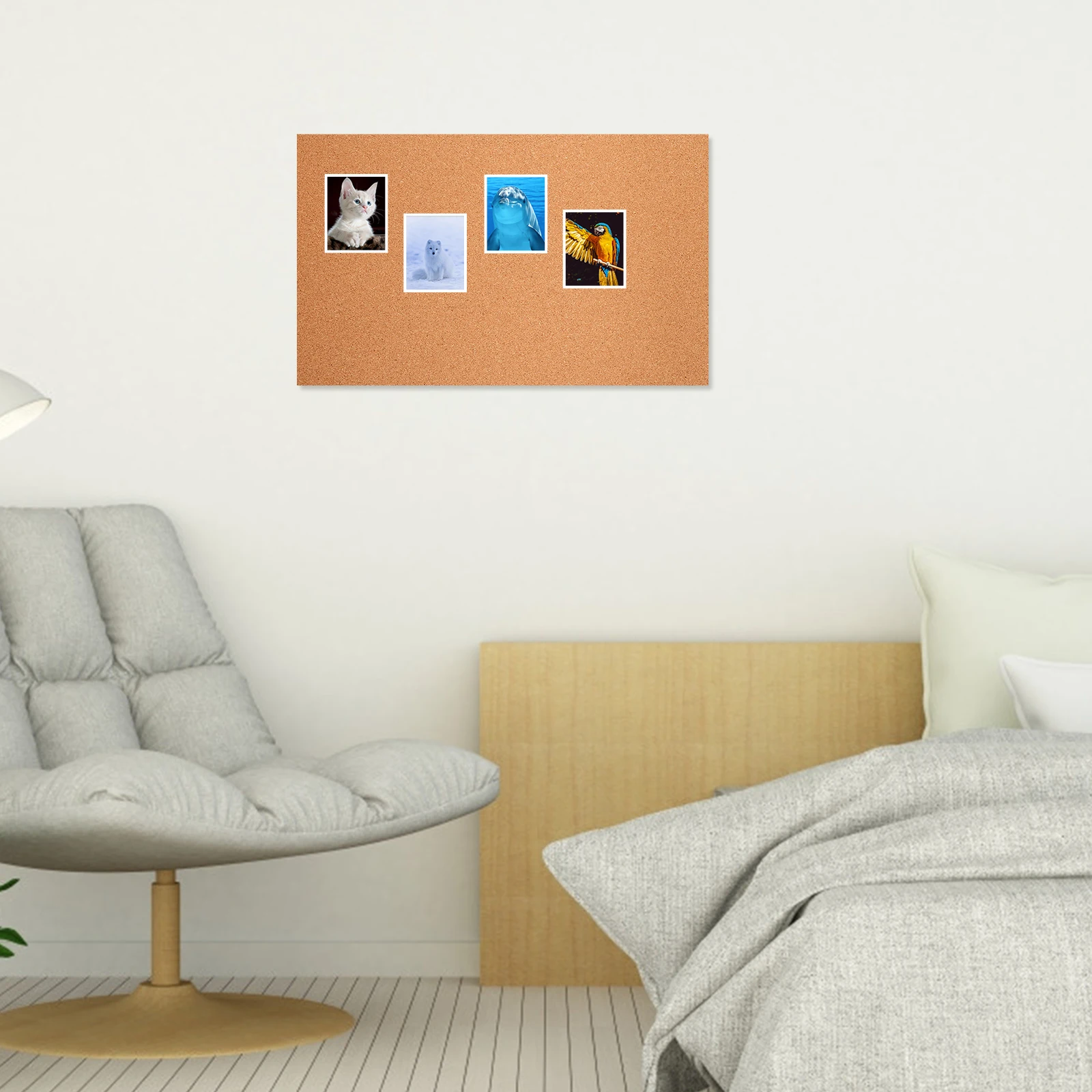 Cork Roll Message Board Wall Sticker Decorative Bulletin Office Rectangle Display Boards Photo Wall Practical Multi Functional