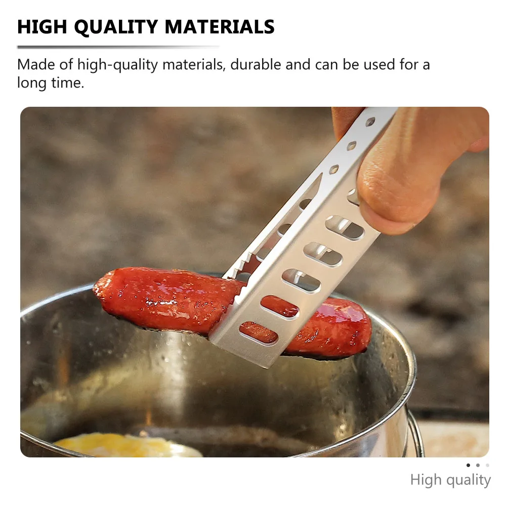 

1Pcs Silver Pan Clamp High-Quality Aluminum Anti-Slip Pot Clip for Hot Pot Frying Pan Gripper Outdoor Camping Kitchen Tool