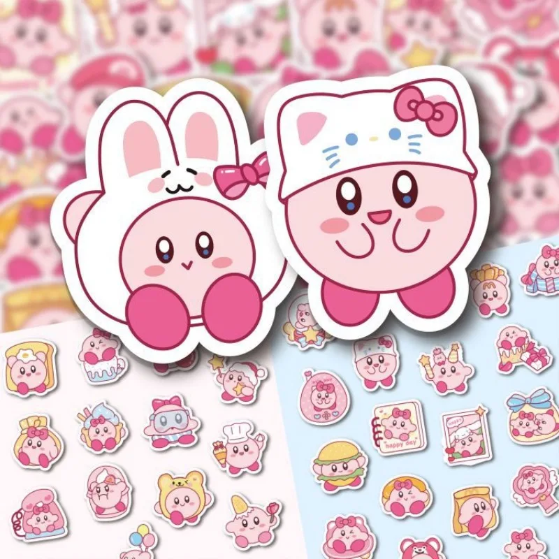 100 قطعة كيربي ملصق لطيف أنيمي DIY الشارات الهاتف المحمول زجاجة سجل القصاصات الأمتعة Kawaii الكتابة على الجدران الديكور الفتيات الاطفال اللعب #6