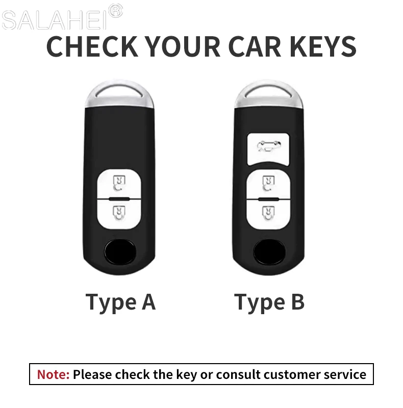 2/3 Buttons Sheepskin Car Remote Key Case Fit For Mazda 2 3 6 Atenza Axela Demio CX-5 CX5 CX-3 CX7 CX-9 2015 2016 2017 2018 2019