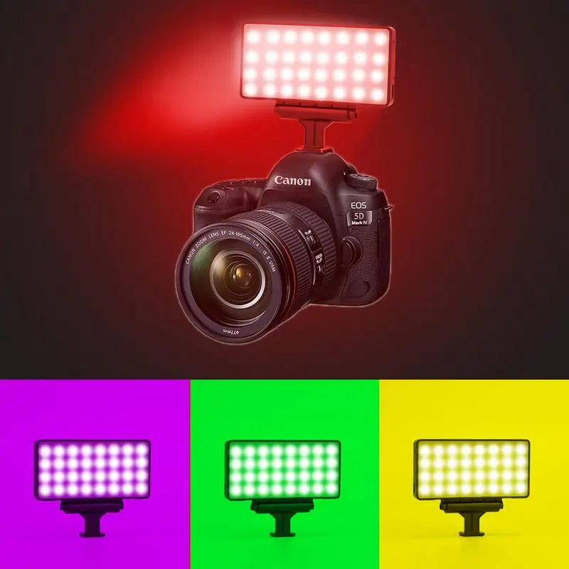RGB LED Mobile Phone Computer Fill-in Light Portable LED Lamp Rechargeable Clip Fill Video Light For Live Selfie Meeting