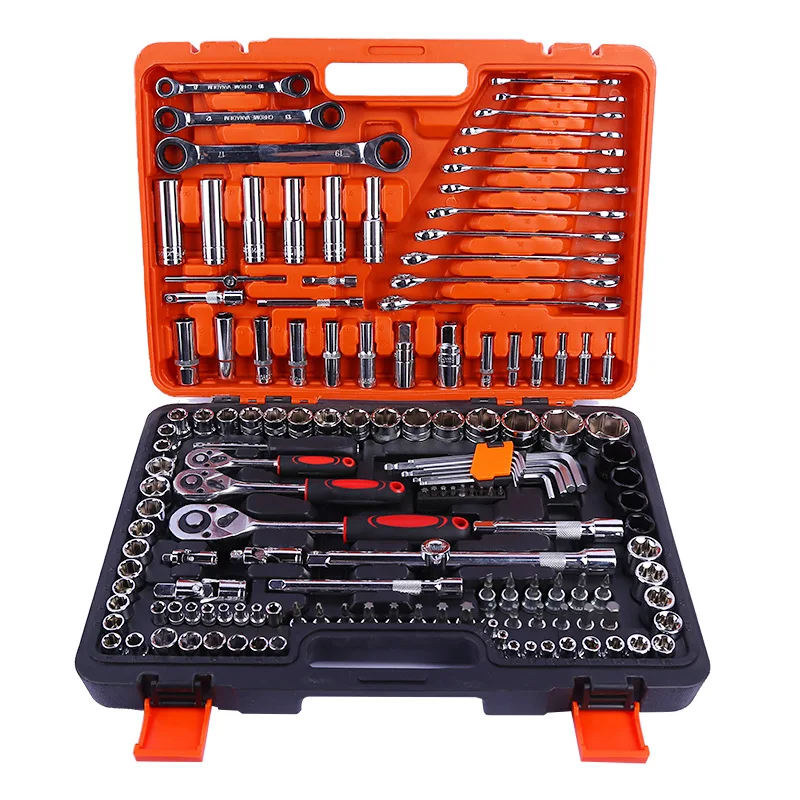 

Set of 151pcs Cr-V Socket Ratchet Wrench Combination Tool Kits Professional Repair Tools for Cars, Motorcycles and Bicycles