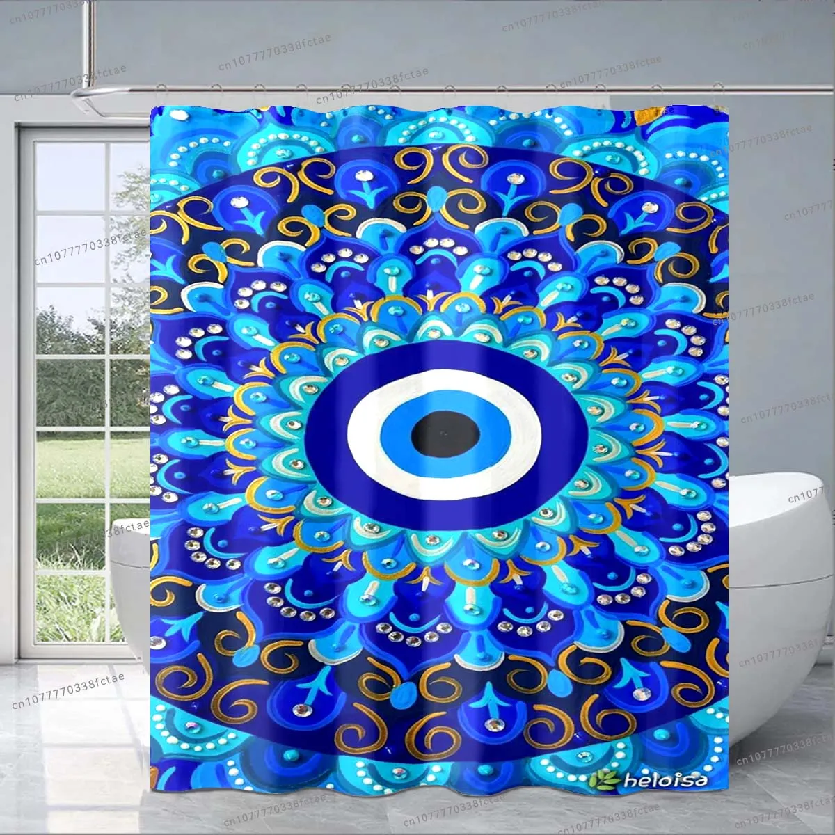 3D Evil Eye Nazar Tree of Life Shower Curtain Eye of Horus Shower Curtain Adult Kid's Bathroom Fashion Decorative Shower Curtain