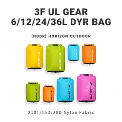 [HODR] 3F UL GEAR Dry Bag 6/12/24/36L 210T/15D Rectangular Storage Bag Dry Sack Waterproof Ultralight Outdoor Camping Clothes