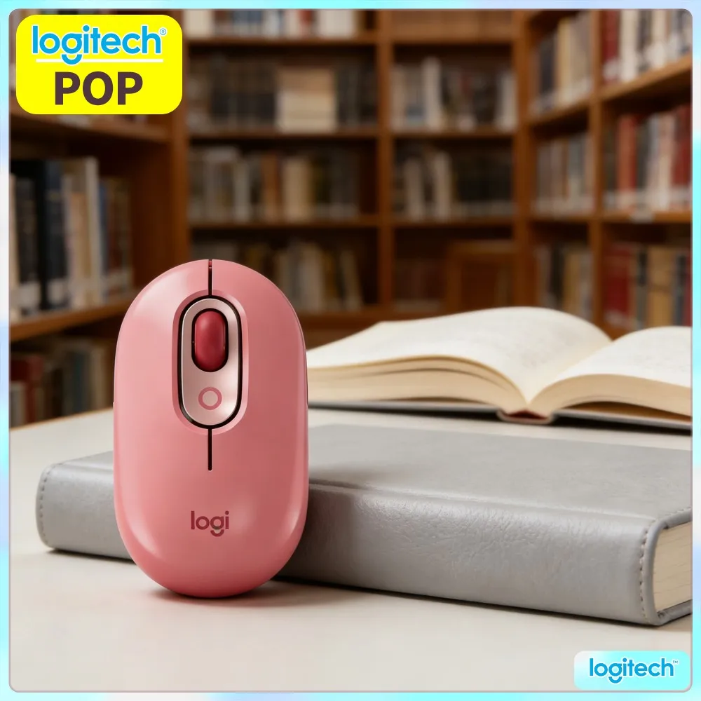 High Accuracy Optical Tracking Wireless Mouse Logitech M350 POP Comfort Hand Grip For Notebook PC Mac Office Home Daily Work