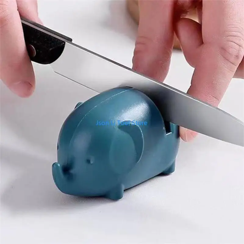 

Y08D Knife Sharpeners Multifunction Cartoon Elephant Design Kitchen Grindstones