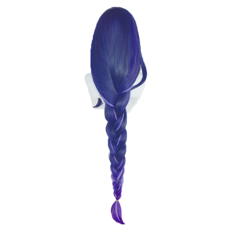L-email wig Synthetic Hair Raiden Shogun Wig Genshin Impact Baal Cosplay Wig 100cm Graident Purple Braided Heat Resistant Wigs