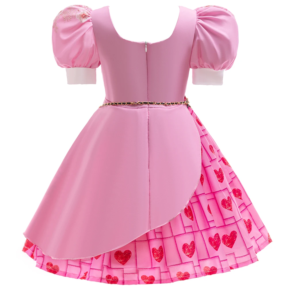 الفتيات القلب فستان الأميرة حزام شعر مستعار ازياء للفتيات D-الديسندات الارتفاع الأحمر موفي لعب الأدوار حفلة عيد الميلاد هالوين فستان بتصميم حالم #2