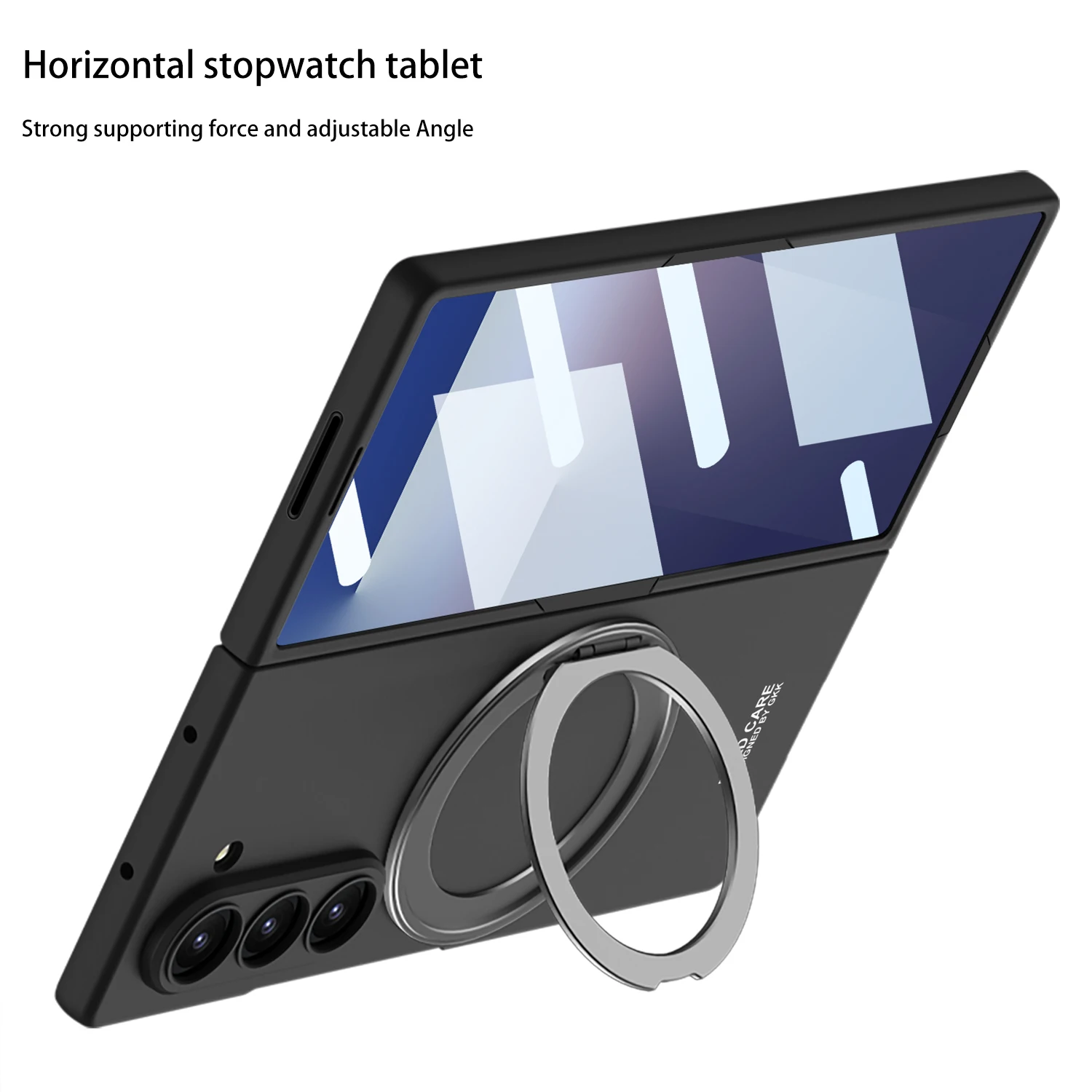 جراب لهاتف Samsung Galaxy Z Fold 7، غطاء حامل مدرع مع واقي زجاجي للشاشة الأمامية للشحن اللاسلكي المغناطيسي ​