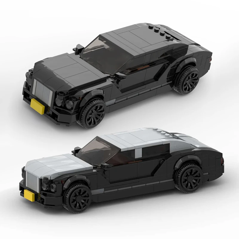 MOC Mulsanne Sedan Sports Car Building Blocks Super Speed Racing Vehicle Assemble Bricks Collection Toys Gifts For Children Boys