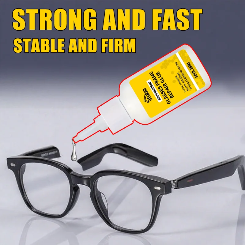 Eyeglass Frame Repair Adhesive 20ml - Quick Fix, Traceless Repair, Strong Bond, Easy to Use, Ideal for Spectacle Repairs