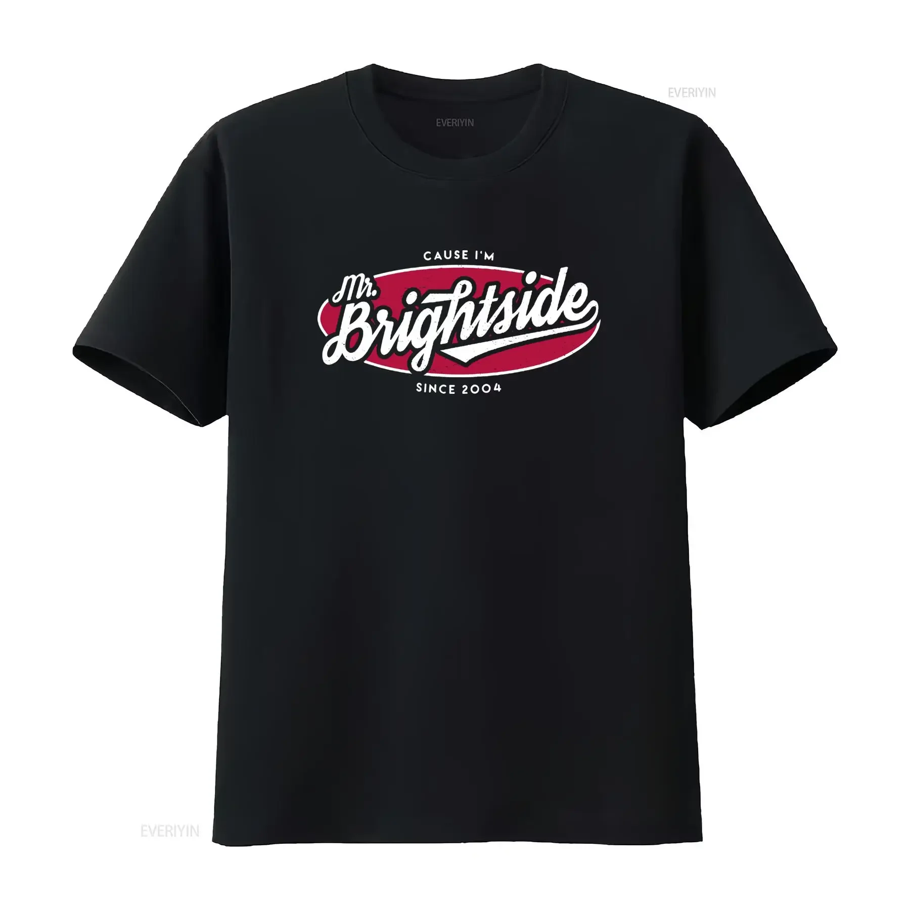 S The Killers Mr Brightside Songtekst T shirt Vintage 2000S Band met Iconische Songtekstprint Comfortabel Katoen Ronde vintage
