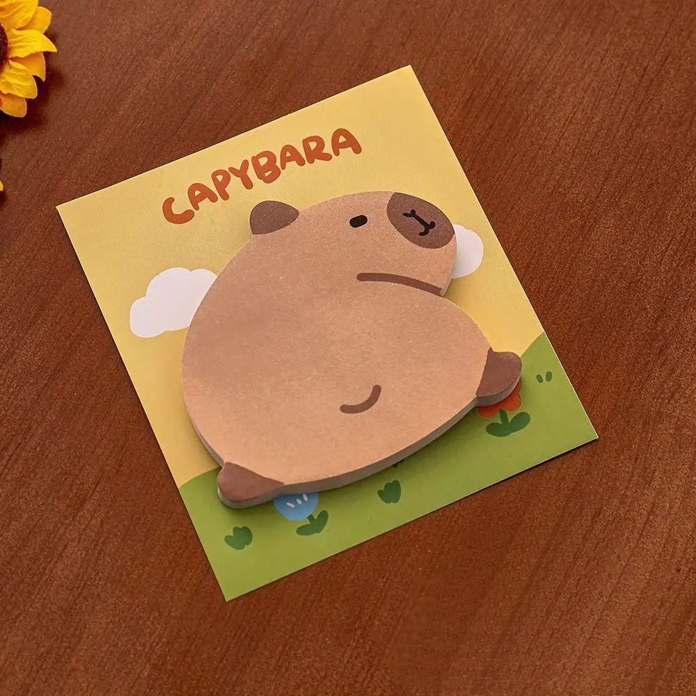Gift Cartoon Capybara Sticky Notes 30 Sheets Stationery To Do List Self-adhesive School Supplies Memo Pad