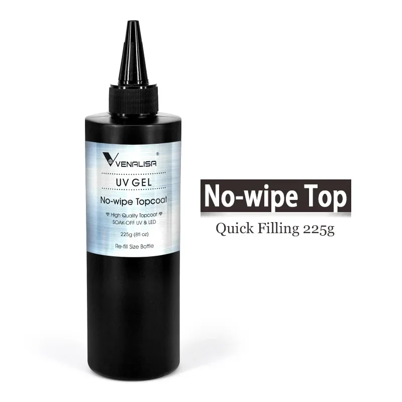 Venalisa Long Wear Tempered Top Coat Reinforce Gel-Nachfüllpaket Soak Off UVLED-Nagelgellack Großes Volumen 225 g/30 ml Basisgel